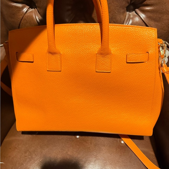 Orange Leather Tote Bag - Picture 16 of 16